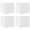 vidaXL Wall Mounted TV Cabinets 4 pcs White 30.5x30x30 cm