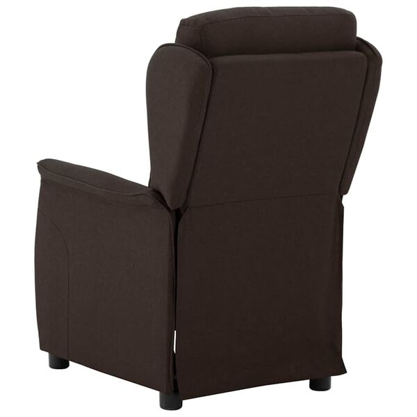 vidaXL Recliner Chair Dark Brown 66.5 x 94 x 101.5 cm Polyester