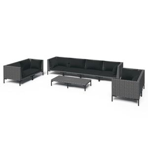 vidaXL Garden Lounge Set | Dark Grey, Black