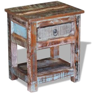 vidaXL Side Table | Multicolour | Solid reclaimed wood | Compact | Side Table
