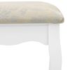 vidaXL Dressing Table Set with Stool White 75x69x140 cm Paulownia Wood