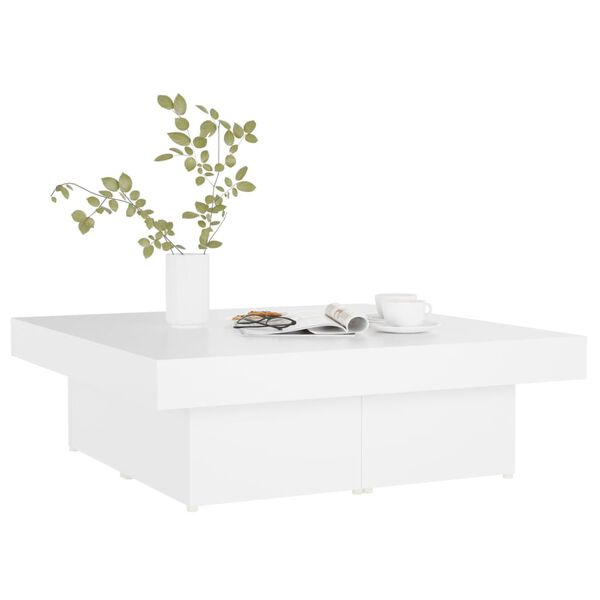 vidaXL Coffee Table White 90x90x28 cm Engineered Wood