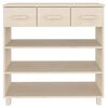 vidaXL Console Table HAMAR Honey Brown 90x35x90 cm Solid Wood Pine