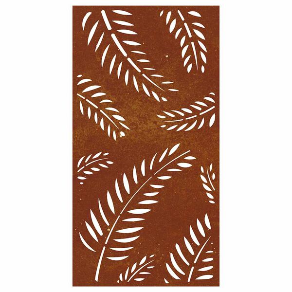 vidaXL Garden Wall Decoration 105x55 cm Corten Steel Leaf Design