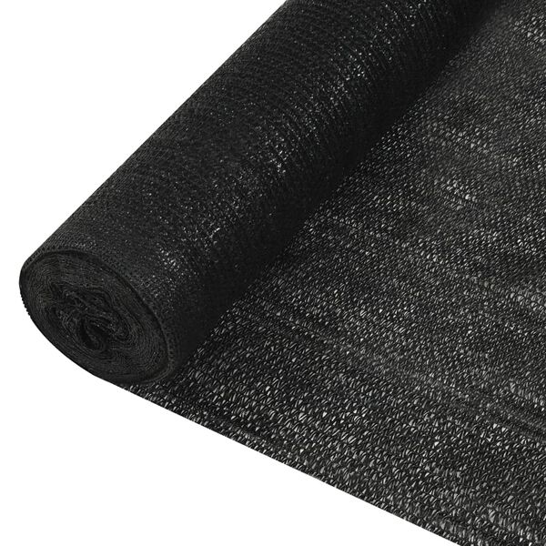 vidaXL Privacy Net Black 1.2x50 m HDPE 195 g/m²