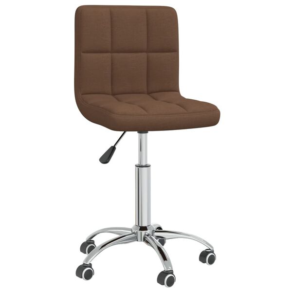 vidaXL Swivel Office Chair Brown Fabric