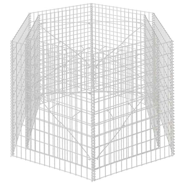 vidaXL Hexagonal Gabion Raised Bed 160x140x100 cm