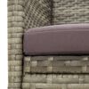 vidaXL 3-Seater Garden Sofa with Cushion Grey Poly Rattan