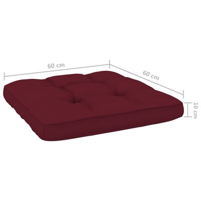 vidaXL Garden Chair with Wine Red Cushions Impregnated Pinewood
