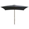 vidaXL Garden Parasol with Wooden Pole 200x300 cm Anthracite