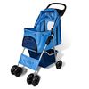 vidaXL Folding Pet Stroller Dog/Cat Travel Carrier Blue