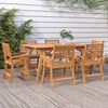 vidaXL 7 Piece Garden Dining Set Solid Wood Acacia