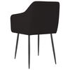 vidaXL Dining Chairs 2 pcs Black Fabric