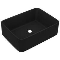 vidaXL Luxury Wash Basin Matt Black 41x30x12 cm Ceramic