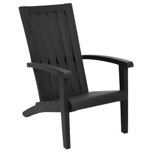 vidaXL Garden Adirondack Chair Black Polypropylene