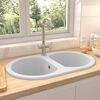 vidaXL Kitchen Sink White 78 x 47 x 20.5 cm Granite