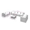 vidaXL 9 Piece Garden Lounge Set with Cushions Poly Rattan Grey