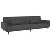 vidaXL 2-Seater Sofa Bed with Two Pillows Dark Grey Velvet
