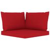 vidaXL 6 Piece Garden Lounge Set with Red Cushions