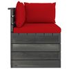 vidaXL Garden 2-Seater Pallet Sofa with Cushions Solid Pinewood