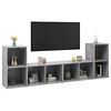 vidaXL TV Cabinets 4 pcs Concrete Grey 72x35x36.5 cm Engineered Wood