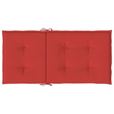 vidaXL Garden Lowback Chair Cushions 6 pcs Red 100x50x3 cm Oxford Fabric
