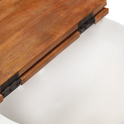 vidaXL Coffee Table White 50x27 cm Solid Wood Reclaimed