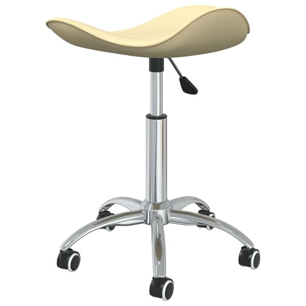 vidaXL Salon Spa Stool Cream Faux Leather
