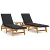 vidaXL 3 Piece Garden Lounge Set Poly Rattan&Solid Wood Acacia