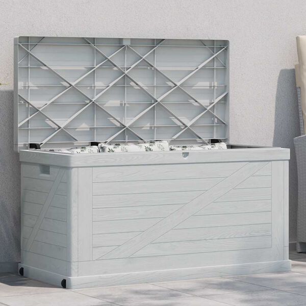 vidaXL Garden Storage Box 420 L Light Grey