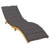 vidaXL Sun Lounger Cushion Anthracite 200x70x3cm Oxford Fabric