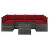 vidaXL 7 Piece Garden Pallet Lounge Set with Cushions Solid Pinewood
