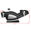 vidaXL Massage Chair with Super Screen Black Faux Leather