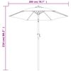 vidaXL Garden Parasol Burgundy 200x224 cm Aluminium