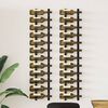 vidaXL Wall Mounted Wine Racks for 12 Bottles 2 pcs Black Iron