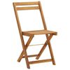 vidaXL 3 Piece Folding Bistro Set with Cushions Solid Wood Acacia