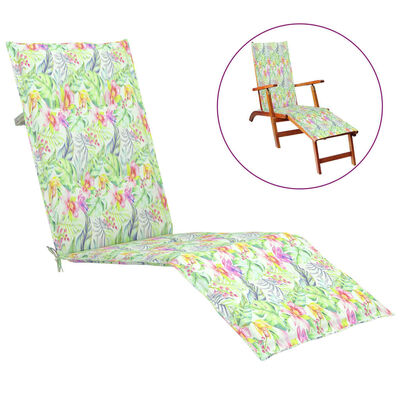 vidaXL Deck Chair Cushion Leaf Pattern (75+105)x50x3 cm