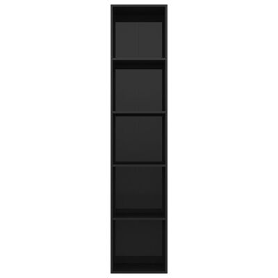 vidaXL Book Cabinet High Gloss Black 40x30x189 cm Engineered Wood