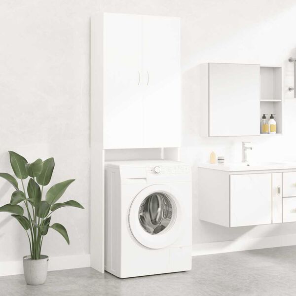 vidaXL Washing Machine Cabinet White 64x25.5x190 cm