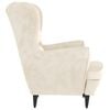 vidaXL Armchair Cream White Velvet