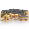 vidaXL 8 Piece Garden Lounge Set with Cushion Solid Acacia Wood