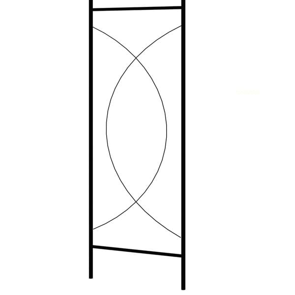 vidaXL Garden Arch Black 150x34x240 cm Iron