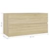 vidaXL Sink Cabinet with Built-in Basin Sonoma Oak Engineered Wood