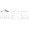 vidaXL Outdoor Dog Kennel with Roof Silver 6x6x2.5 m Galvanised Steel