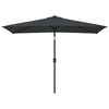 vidaXL Garden Parasol with Metal Pole 300x200 cm Anthracite
