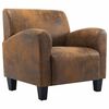 vidaXL Sofa Chair Brown 70x69x72 cm Faux Suede Leather