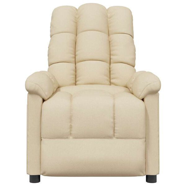 vidaXL Recliner Chair Cream Fabric