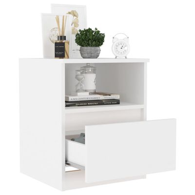 vidaXL Bed Cabinet White 40x40x50 cm Engineered Wood