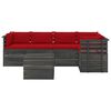 vidaXL 6 Piece Garden Pallet Lounge Set with Cushions Solid Pinewood