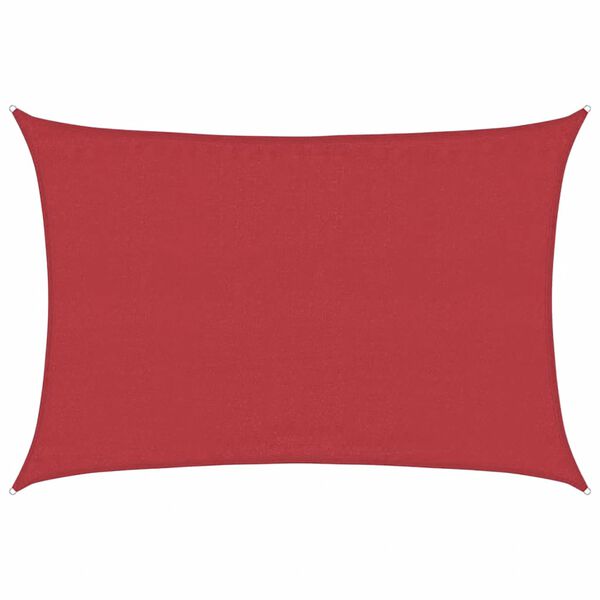vidaXL Sunshade Sail 160 g/m&sup2; Red 4x6 m HDPE